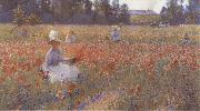 Robert William Vonnoh In Flanders Field Where Soldiers Sleep and Poppies Grow France oil painting artist